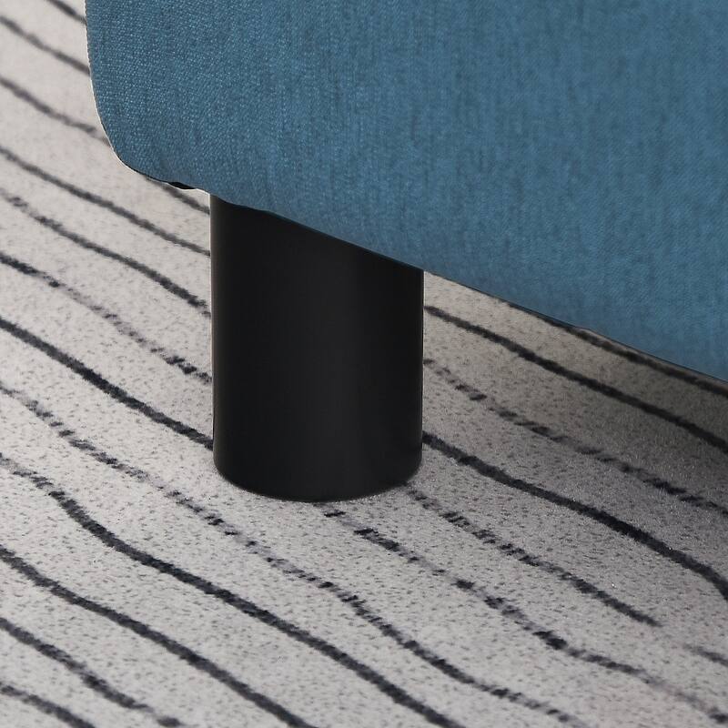 16" Cube Modern Linen Footrest Ottoman