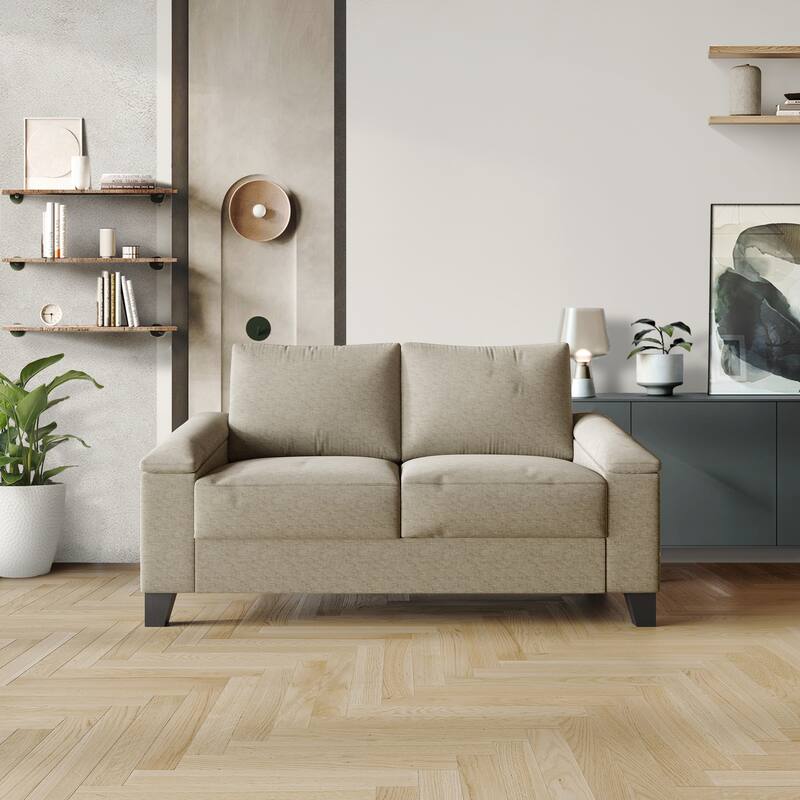 CraftPorch Simple Style Linen Upholstered Loveseat