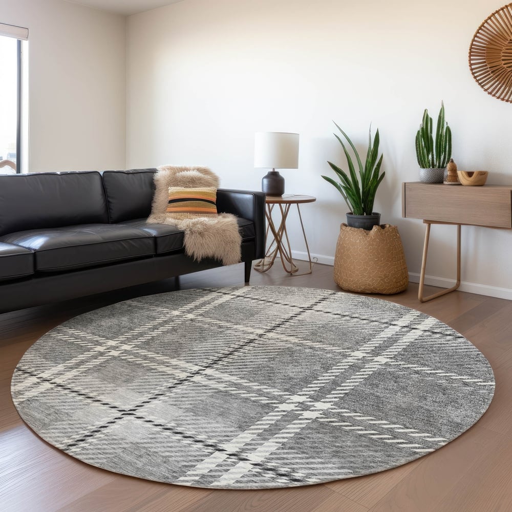 Premium Washable Super Soft Plaid Mayfield Rug