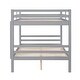 preview thumbnail 31 of 40, Full over Full Wooden Bunk Bed, High Guardrail,Ladder, No Box Spring