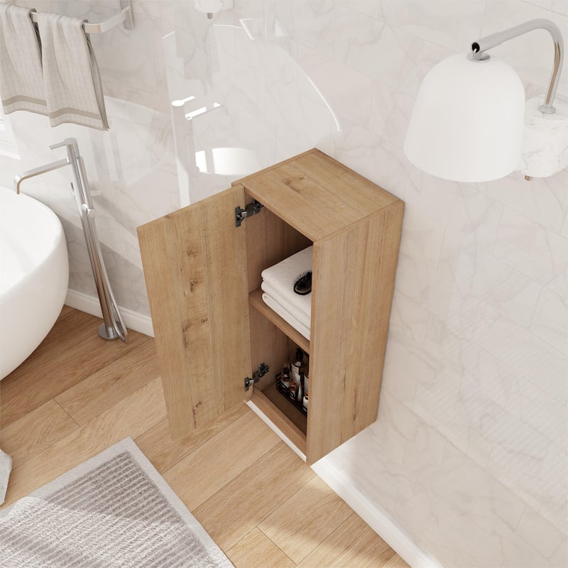 Beingnext 12"/36" Wall Mounted Bathroom Side Cabinet With Soft Close Door And Shelf