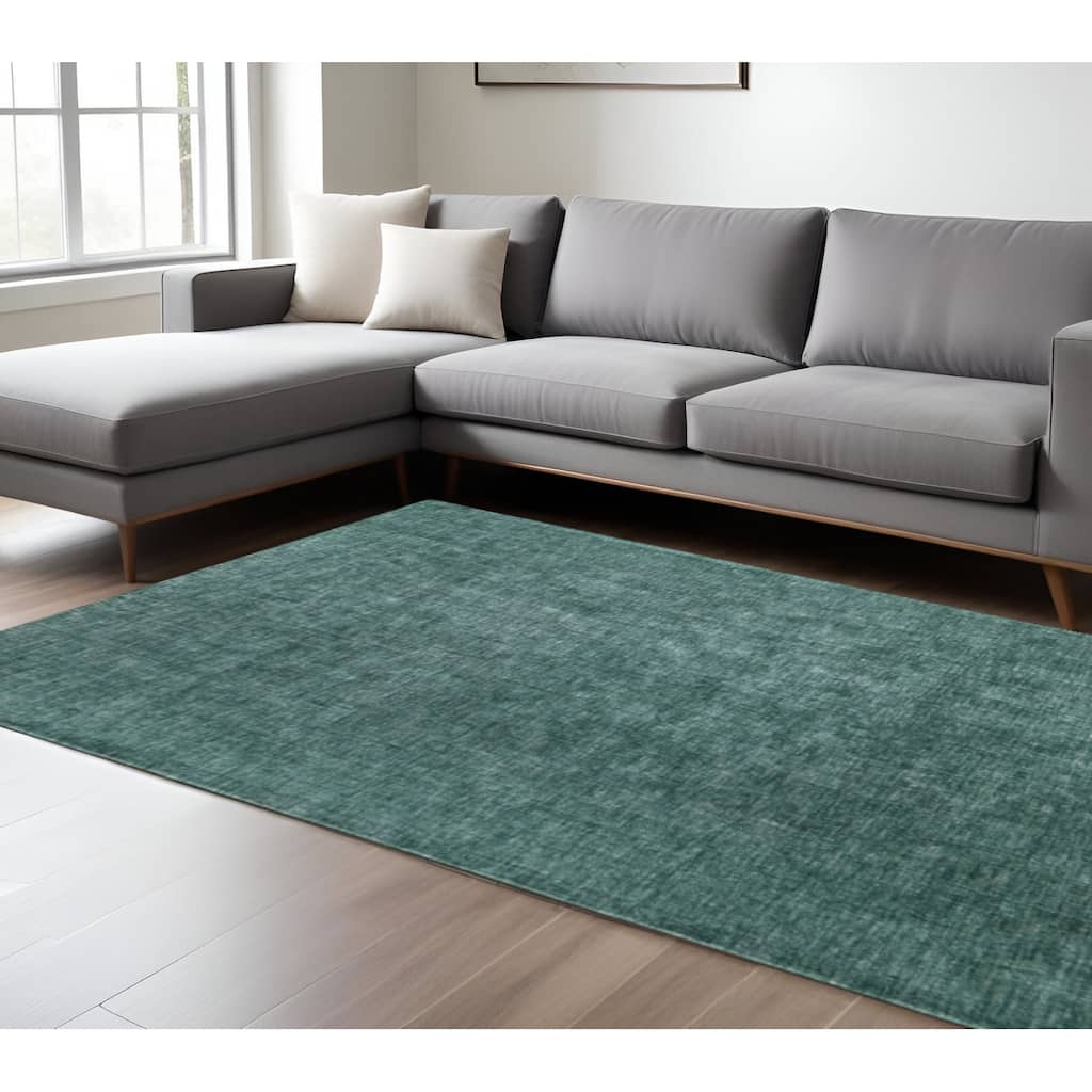 HomeRoots Solid Color Casual Rectangle Area Rug