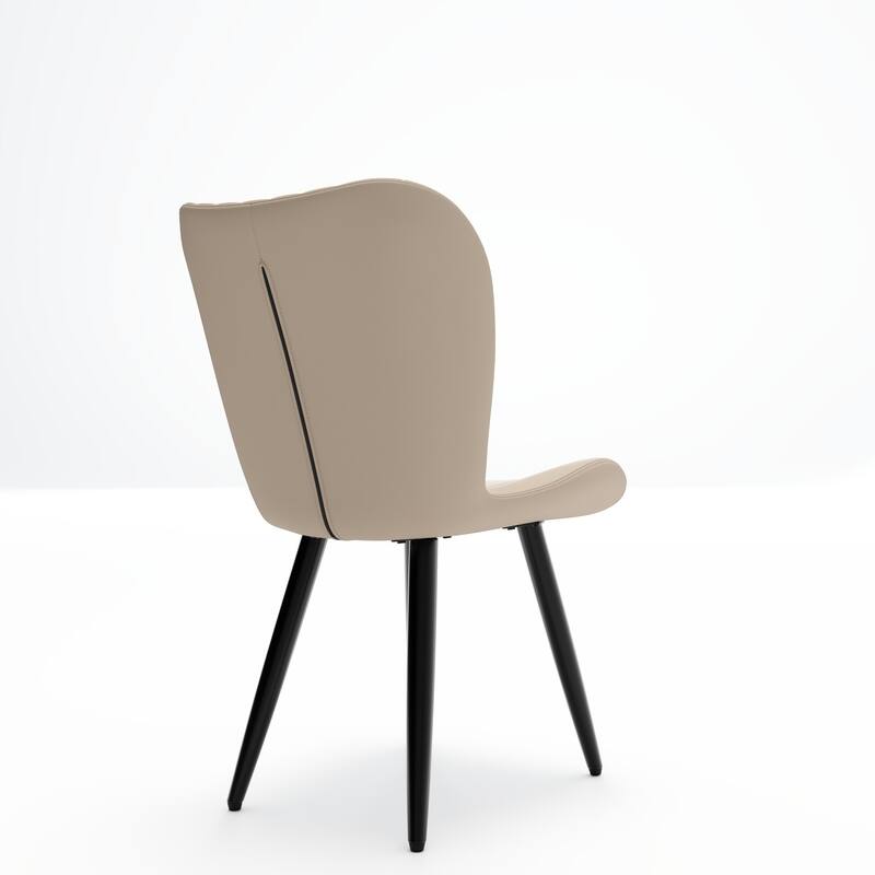 19.7" Modern PU Leather Dining Chairs with Metal Legs, Set of 4