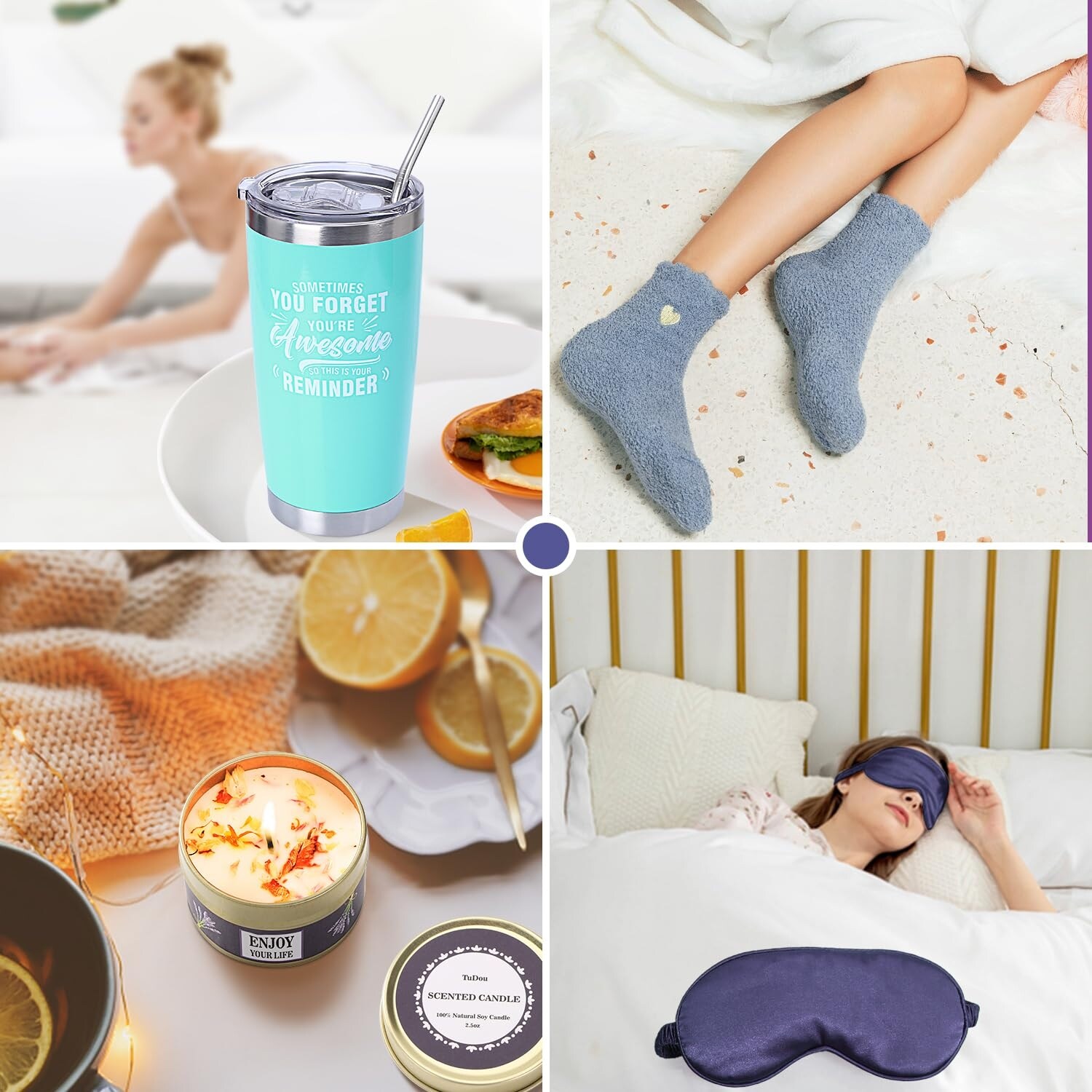 Get Well Soon Gifts for Women, Birthday Gifts for Women Self Care Package  Basket with Inspirational Blanket Tumbler Candle for Mom Sister Best  Friends