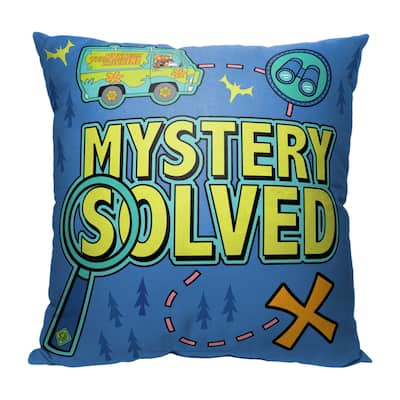 Warner Brothers Scooby-Doo Mystery Solved Map 18 Inch Throw Pillow