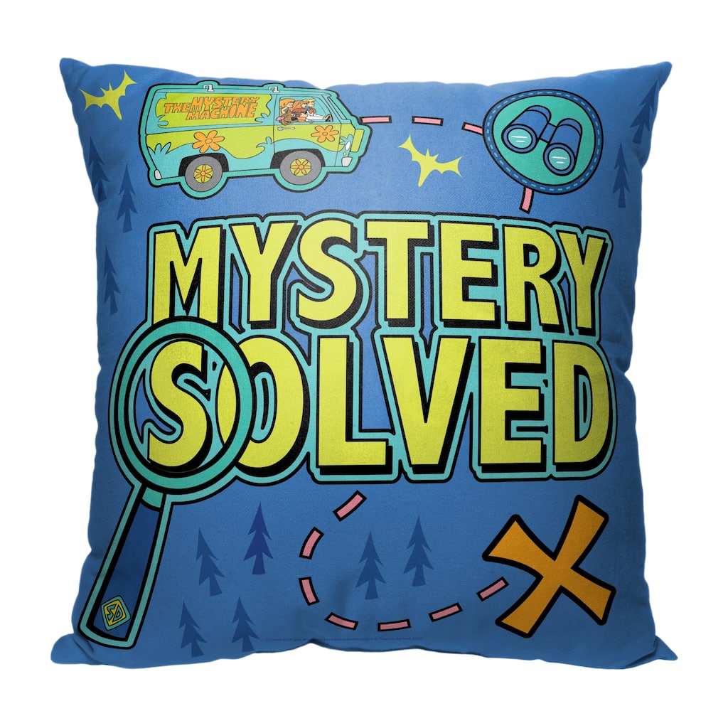 Warner Brothers Scooby-Doo Mystery Solved Map 18 Inch Throw Pillow