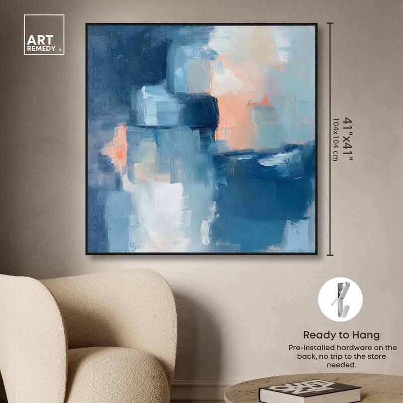 Whispering Blue I Canvas by Art Remedy