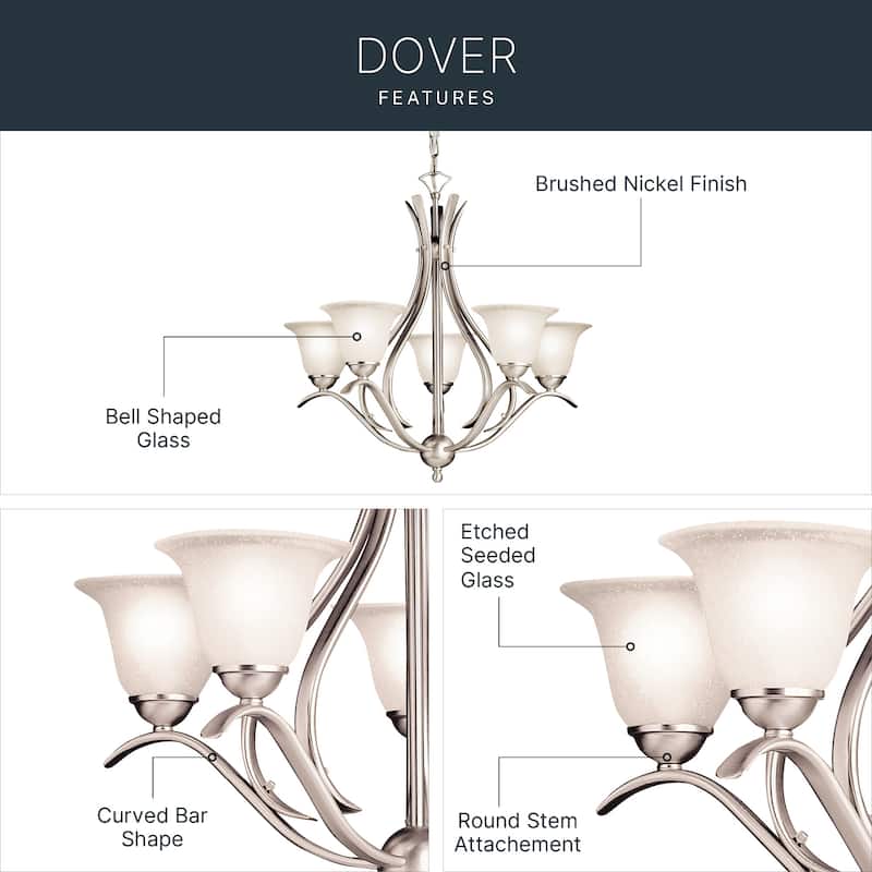 Kichler Lighting Dover 5-light Brushed Nickel Chandelier