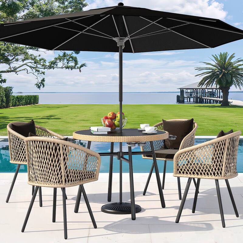 Round 4 - Person Outdoor Dining Set