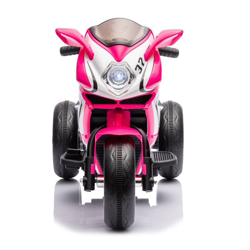 Beginner鈥檚 6V Ride-On Motorcycle for Kids with MP3, Headlights, and Light-Up Wheels 鈥 - Pink