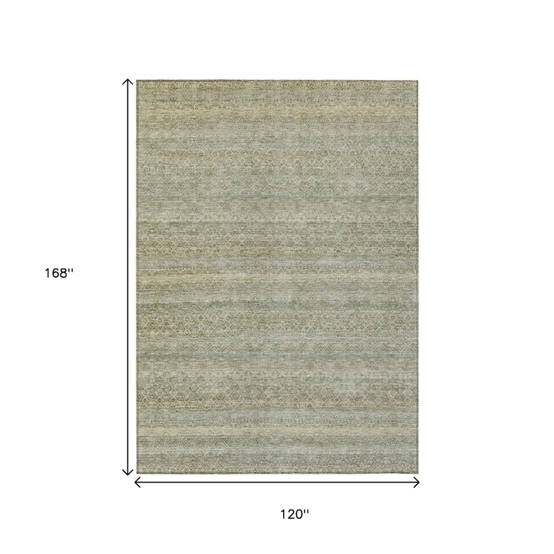 HomeRoots Striped Transitional Rectangle Outdoor Rug