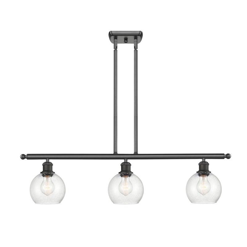 Innovations Lighting Athens 3 Light 36" Island Light - 6" Shade - Oil Rubbed Bronze/Seedy