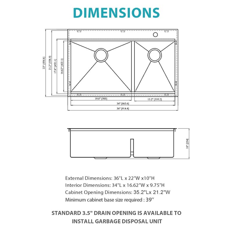 Drop-in Double Bowl 16 Gauge Stainless Steel Kitchen Sink in Brushed Nickel