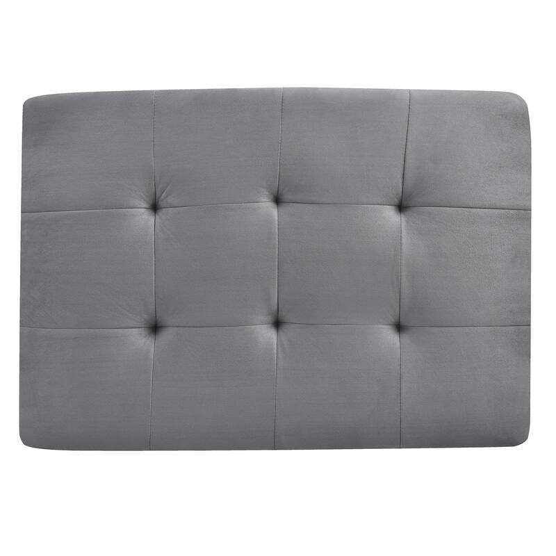 Upholstered Tufted Ottoman - 38" - Gray