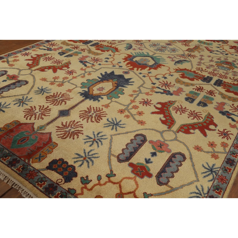 Heriz Serapi Indian Area Rug Handmade Wool Carpet - 9'1" x 12'1"
