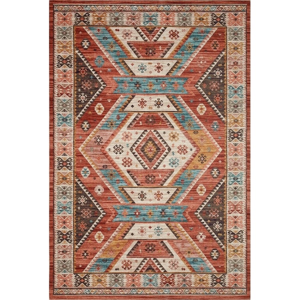 Alexander Home Escalante Printed Southwestern Aztec Area Rug - On