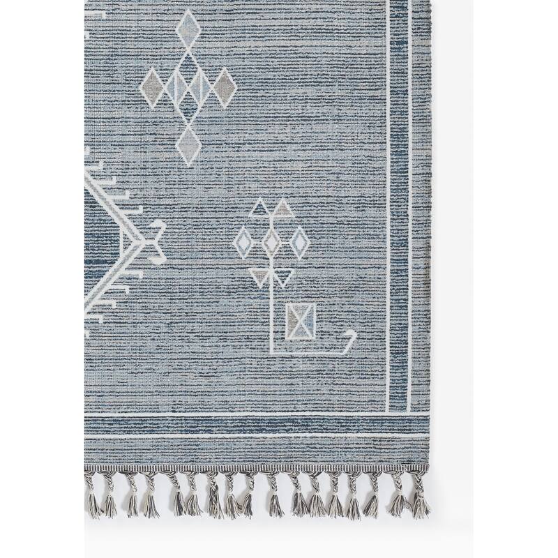 Momeni Rabat Geometric Polyester Blue Area Rug