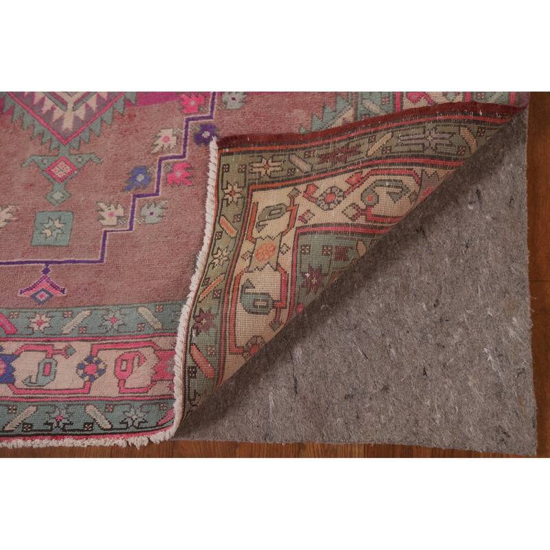 Tabriz Persian Vintage Runner Rug Handmade Wool Carpet - 4'5" x 10'9"