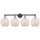 Option Black Antique Brass / White Glass with White Rope