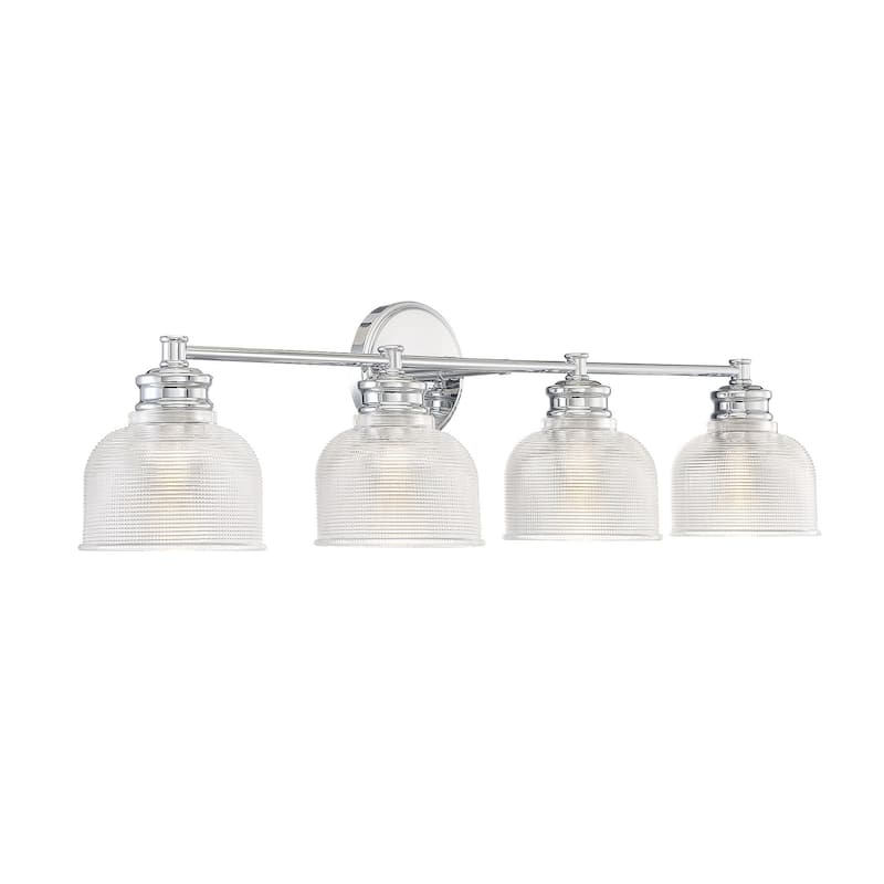 Meridian M80036 4 Light 32" Wide Bathroom Vanity Light with Halophane