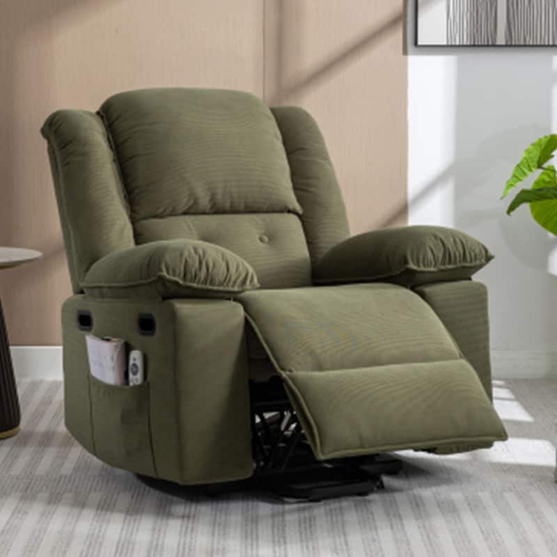 Power Lift Recliner Chair with Massage & Heating Function, Ergonomic Single Lounge Sofa, Recliner Chair with Side Pockets