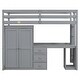 preview thumbnail 31 of 33, Modern Desige Twin Size Loft Bed with Wardrobe,Desk and Storage Drawers