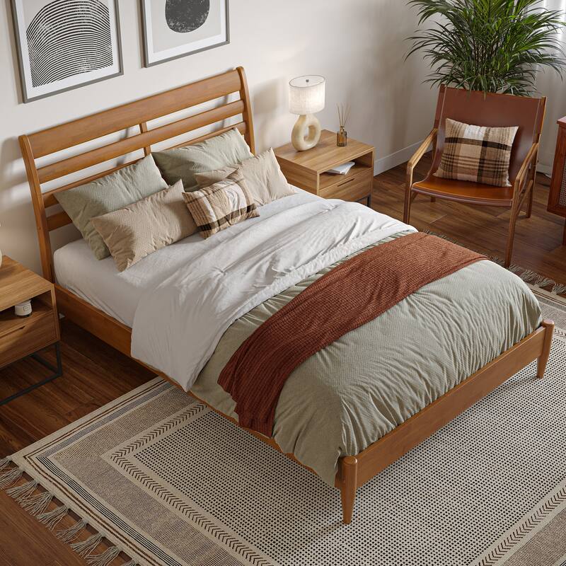 Savannah Solid Wood Low Profile Platform Bed