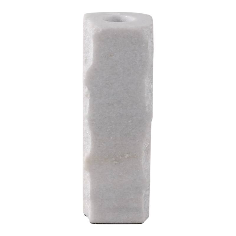Marble Stone Candle Holder Cylindrical Taper Sleek Sculptural Design