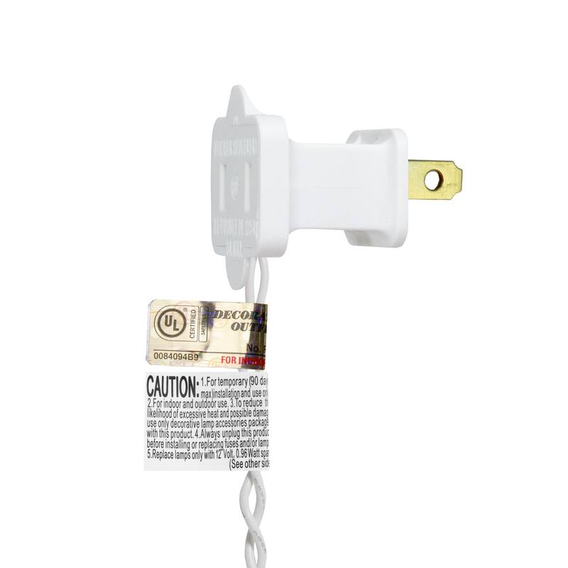 25 Count Multi-Color LED C9 Christmas Lights, 16 ft White Wire