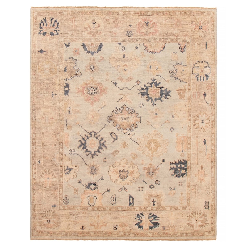 ECARPETGALLERY Hand-knotted Jules Serapi Light Grey Wool Rug - 8'2 x 9'11 - Light Grey - 8'2 x 9'11