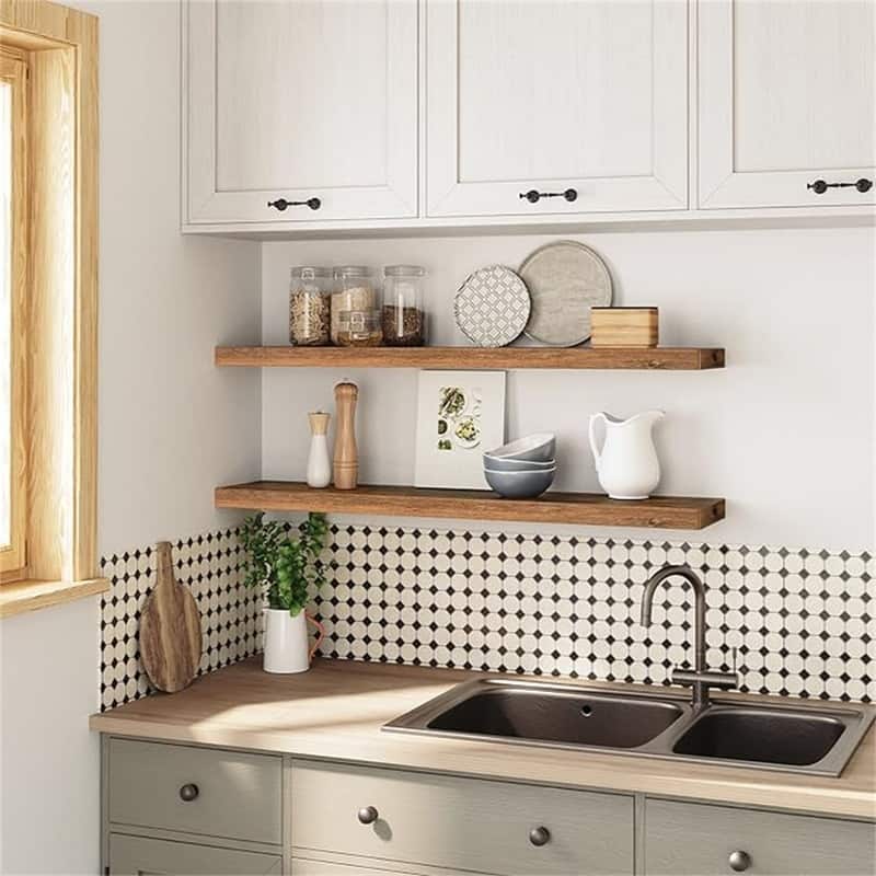 Floating Shelves - 7.9"D x39.4"W x 1.5"H