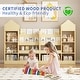 preview thumbnail 12 of 22, Children's Wooden Bookshelf and Toy Storage Organizer with Bookcase, 6 Compartments, and 2 Baskets