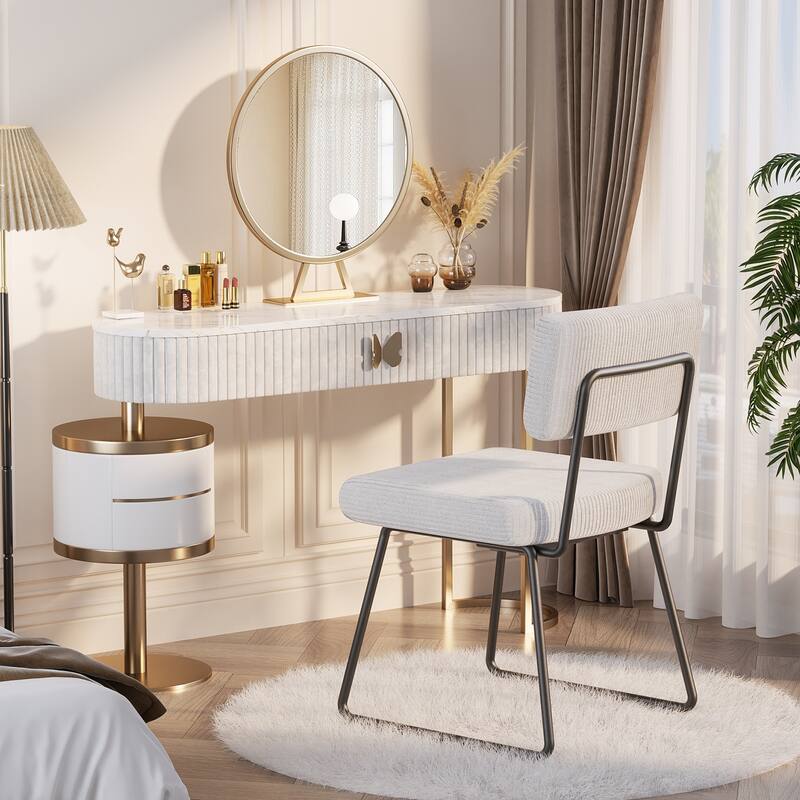 Modern Set of 2/4/6/8 Dining Chairs Upholstered Chairs with Open Back for Dining Room and Kitchen