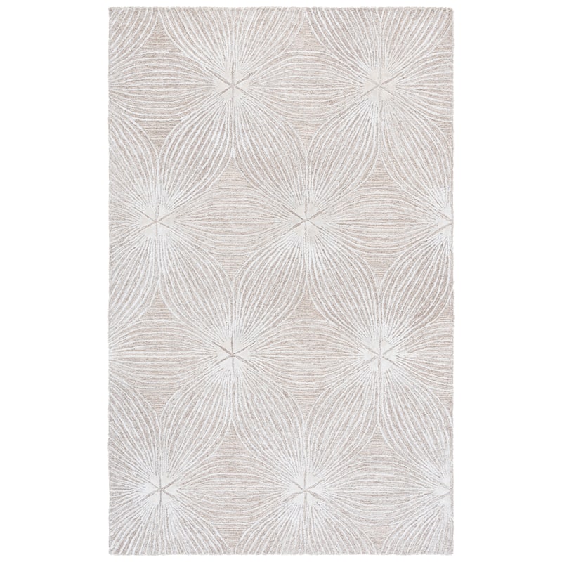 SAFAVIEH Handmade Glamour Cornelia Wool Rug - 6' Square - Beige/Ivory