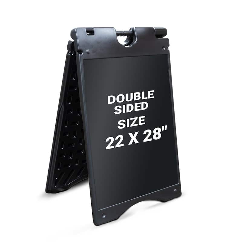 Jumbl 22 x 28 Dual Signage Stand for Storefront Sidewalk Curb (Black) - Black - overstock.com/bedbathandbeyond.com