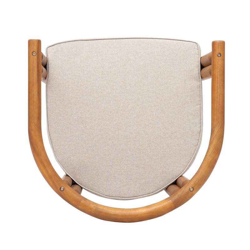 Christopher Knight Home - Outdoor Solid Wood Dining Set with Cushioned Armrest Chairs in Teak Finish (9-Piece Set)