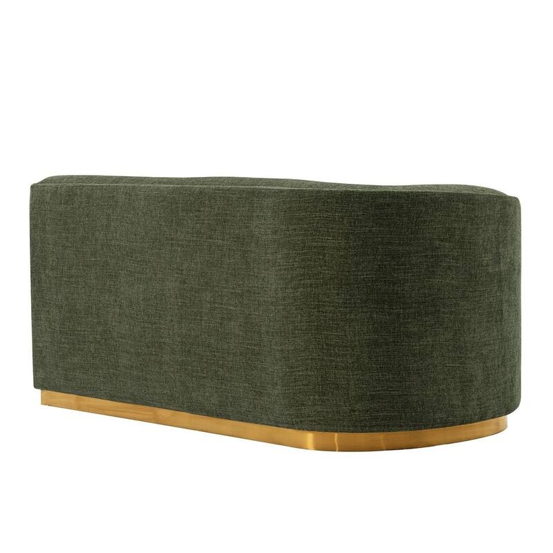 Manhattan Comfort Contemporary Daria Linen Sofa Sectional with Pillows