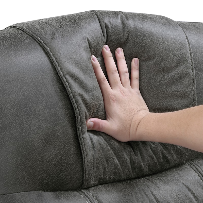 Fremont & Park Gerald 39.5" Microfiber Manual Reclining Chair with Tab Pull Motion