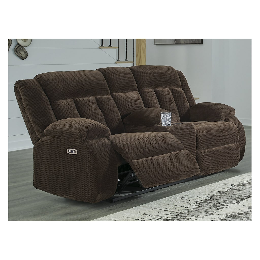 Signature Design by Ashley Free Wake Power Reclining Loveseat with Console - 75"W x 40"D x 41"H