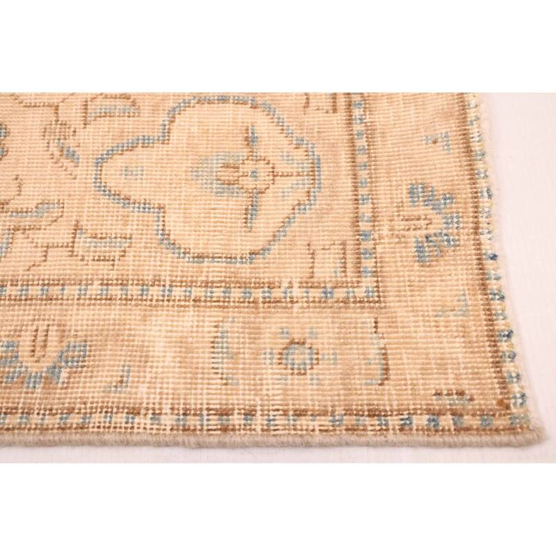 ECARPETGALLERY Hand-knotted Antalya Vintage Beige Wool Rug - 9'6 x 12'6