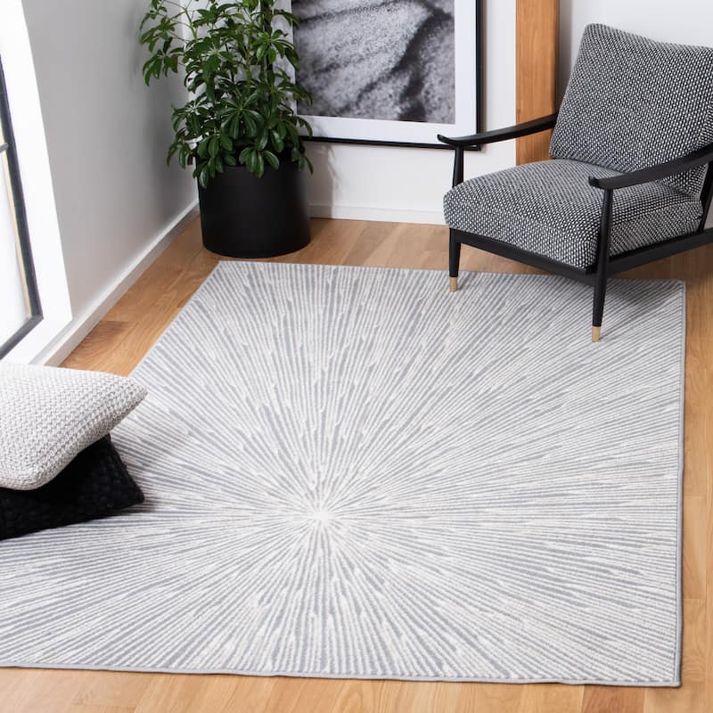 SAFAVIEH Belmont Cosma Erofelia Abstract Burst Rug - 9' x 12' - Grey/Ivory