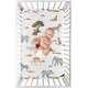 preview thumbnail 3 of 4, Fitted Mini Portable Crib Sheet Jungle Animals Portable Crib Pack and Play Green Black and White Safari Elephant Giraffe Lion