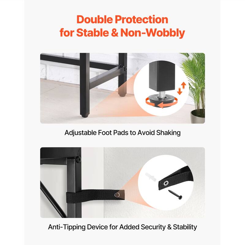 Modern Narrow Long Faux Marble Console Table with Power Outlet