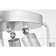 preview thumbnail 11 of 10, Warehouse of Tiffany Fortuna Semi Flush Mount Ceiling Light Satin Silver and Seeded Glass Finish 3-Light