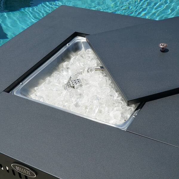 Shop Belleze 40 000btu Outdoor Patio Propane Gas Fire Pit Table W