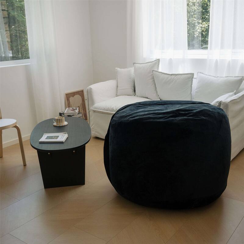 3-Foot Memory Foam Bean Bag Chair with Fluffy Removable Sponge