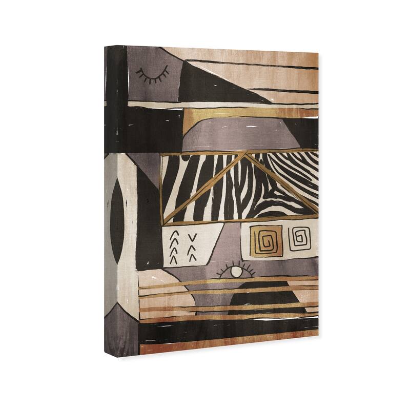 Wynwood Studio Canvas Abstract Peeking through Abstract Gold and Modern & Contemporary Wall Art Canvas Print