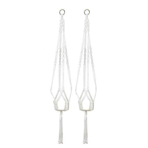 2PCS 47 Inches Plant Flower Hanger Macrame Jute for Indoor Outdoor Ceiling Deck Balcony Round and Square Pots 2PCS 47 Inches Plant Flower Hanger Macrame Jute for Indoor Outdoor Ceiling Deck Balcony Round and Square Pots