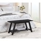 preview thumbnail 12 of 13, Roundhill Furniture Elyz Solid Wood Bench with Shelf, White