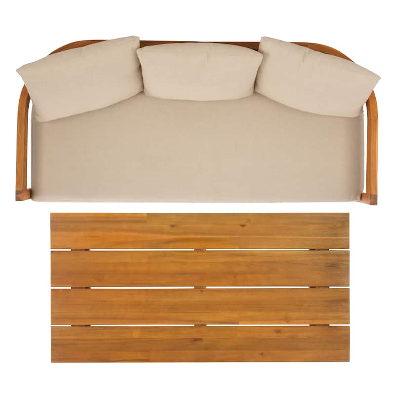 SAFAVIEH Outdoor Living Kento 3-Seater Sofa - 66"W x 29"D x 25"H